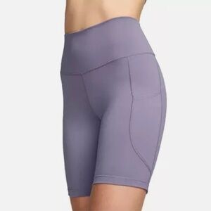 Nike One Women's SMALL High-Waisted 8" Biker Shorts w/ Pockets